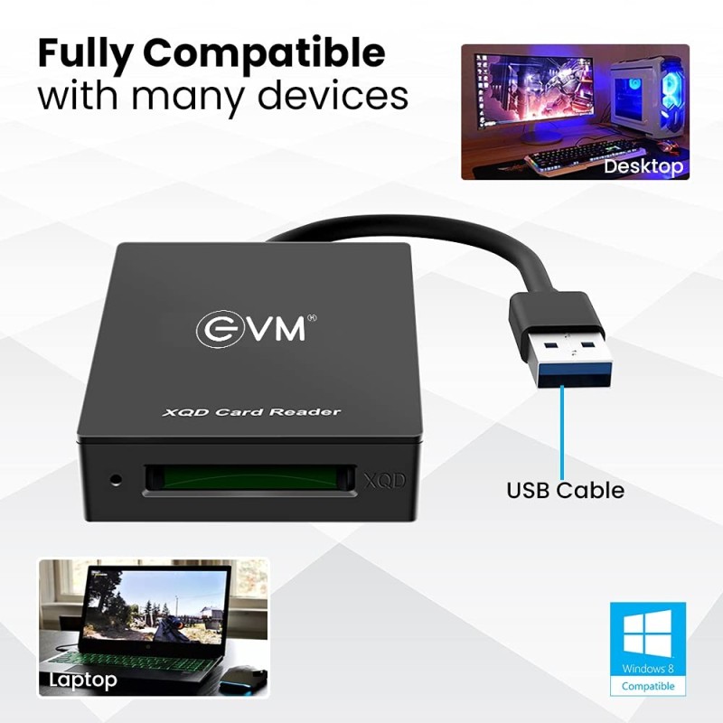 EVM XQD Memory Card Reader EVM-CR-002 USB 3.0 5Gbps Transfer XQD Reader