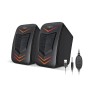 FINGERS RGB-FunBeats USB Multimedia Speaker 2.0 Channel Powerful Bass Midnight Black
