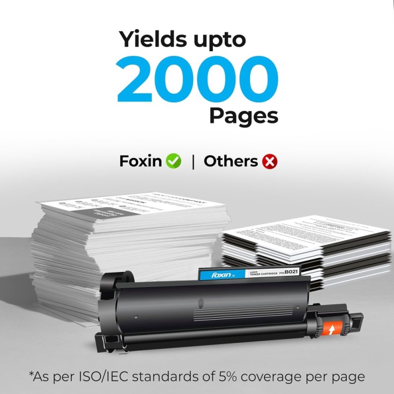 Foxin Toner Cartridge B021 Compatible with Brother Printers Black