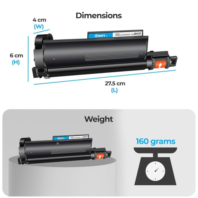 Foxin Toner Cartridge B021 Compatible with Brother Printers Black