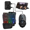 FRONTECH 4-in-1 Gaming Combo KB-0008PC with RGB Keyboard, 3200 DPI Mouse, Converter, Black