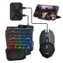 FRONTECH 4-in-1 Gaming Combo KB-0008PC with RGB Keyboard, 3200 DPI Mouse, Converter, Black
