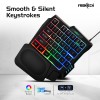FRONTECH 4-in-1 Gaming Combo KB-0008PC with RGB Keyboard, 3200 DPI Mouse, Converter, Black
