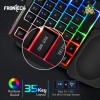 FRONTECH Dragon Fox Gaming Keyboard KB-0008P 35 Anti-Ghosting Keys Rainbow Backlit Black