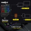 FRONTECH Dragon Fox Gaming Keyboard KB-0008P 35 Anti-Ghosting Keys Rainbow Backlit Black