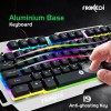 Frontech Gaming Combo KB-0009B Rainbow Backlit Keyboard and Mouse Black