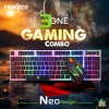 Frontech Gaming Combo KB-0040PC RGB LED Keyboard, 1200 DPI Mouse, Black