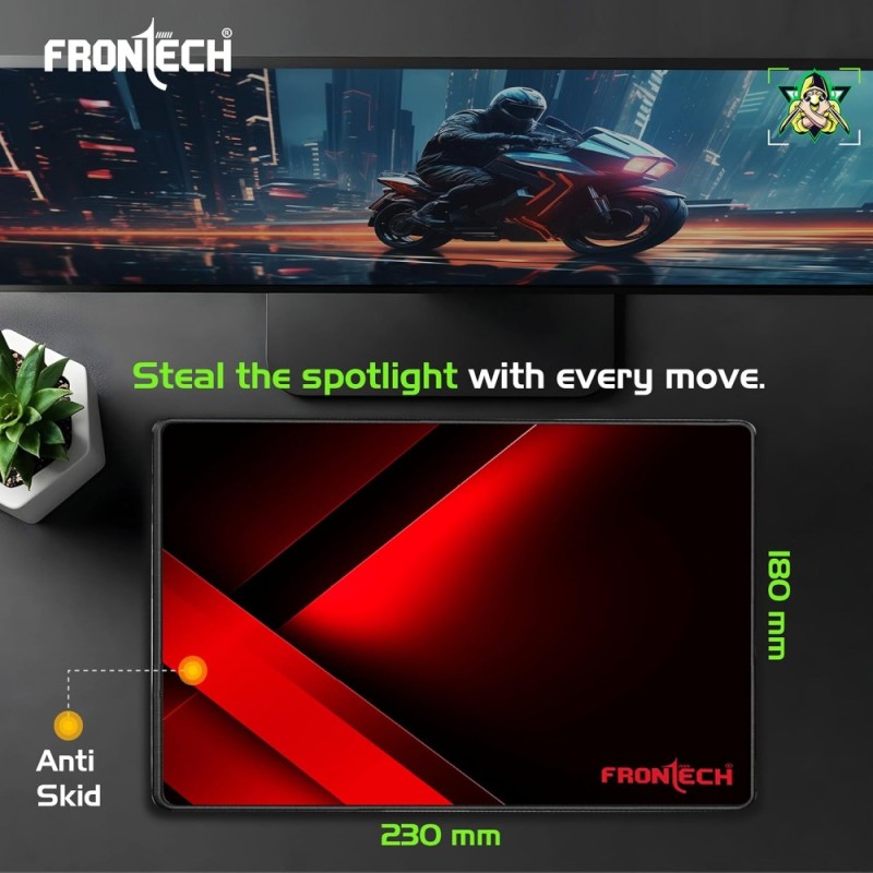Frontech Gaming Combo KB-0040PC RGB LED Keyboard, 1200 DPI Mouse, Black