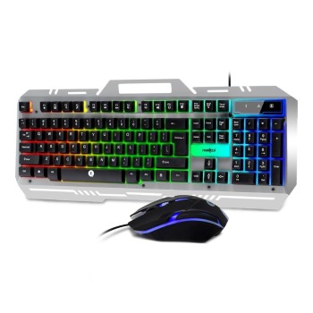 Frontech Gaming Keyboard and Mouse Combo KB-0039P RGB Backlit Black Grey