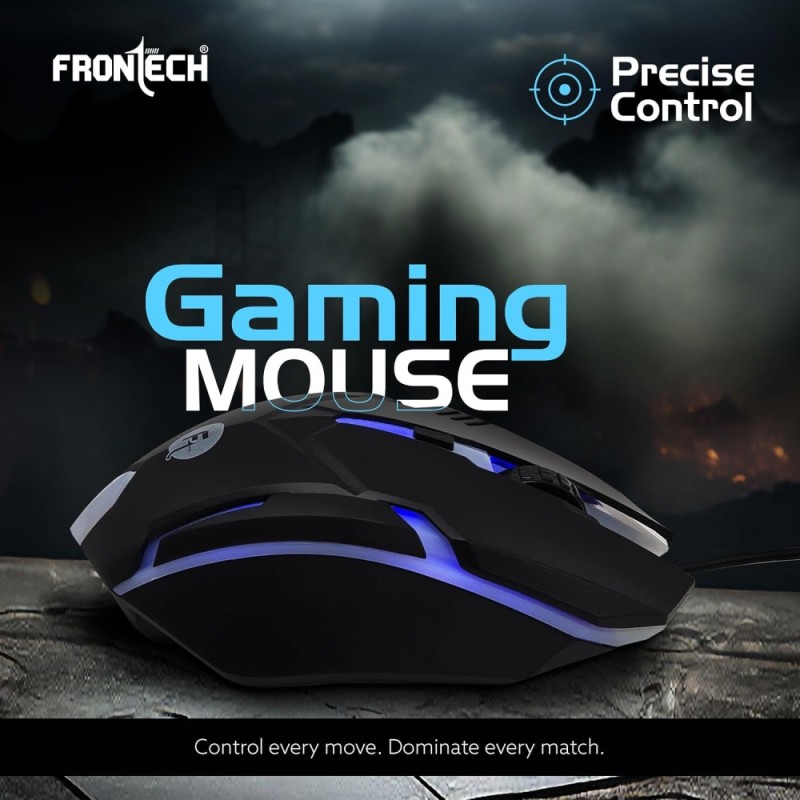 Frontech Gaming Keyboard and Mouse Combo KB-0039P RGB Backlit Black Grey