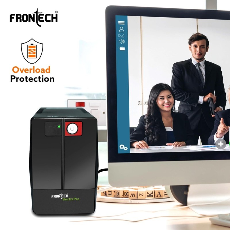 FRONTECH UPS Electra Plus 600VA/360W Maintenance Free Battery, LED Indicator, 3 Outlets, UPS Electra Plus