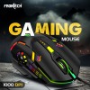 FRONTECH Wired Gaming Keyboard Mouse Combo KB-0039 104 Keys Ergonomic Design Black