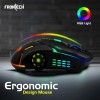 FRONTECH Wired Gaming Keyboard Mouse Combo KB-0039 104 Keys Ergonomic Design Black
