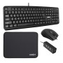 FRONTECH Wired Keyboard and Mouse Combo FT-1692P 104-Key Ergonomic Keyboard 1000 DPI Mouse Black