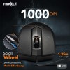 FRONTECH Wired Keyboard and Mouse Combo FT-1692P 104-Key Ergonomic Keyboard 1000 DPI Mouse Black