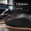 FRONTECH Wired Keyboard and Mouse Combo FT-1692P 104-Key Ergonomic Keyboard 1000 DPI Mouse Black