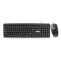 FRONTECH Wired Keyboard and Mouse Combo KB-0012 104 Keys Black