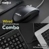 FRONTECH Wired Keyboard and Mouse Combo KB-0012 104 Keys Black