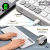 Frontech Wireless Rechargeable Keyboard & Mouse Combo FT-1602A 2.4 GHz & Bluetooth 5.0 White
