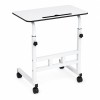 Generic Adjustable Sofa Side Table Trolly Table Height Adjustable 26-34 Inch White