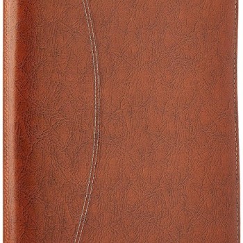 Generic File Folder COI2183 Faux Leather Expandable 20 Leafs Brown