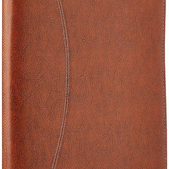 Generic File Folder COI2183 Faux Leather Expandable 20 Leafs Brown