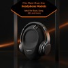 Generic Hard Shell EVA Headphone Carrying Case AB-Z33-BLK Portable Shockproof Water Repellent Black