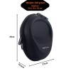 Generic Hard Shell EVA Headphone Carrying Case AB-Z33-BLK Portable Shockproof Water Repellent Black