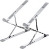 Generic Laptop Stand SD_AB_LAPSTAND_2LAYERBUDDY_ALUM_SILVER Adjustable Aluminium Laptop Riser, Fits Up to 17 Inch Laptops