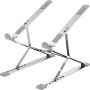Generic Laptop Stand SD_AB_LAPSTAND_2LAYERBUDDY_ALUM_SILVER Adjustable Aluminium Laptop Riser, Fits Up to 17 Inch Laptops