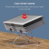 Generic Laptop Stand SD_AB_LAPSTAND_2LAYERBUDDY_ALUM_SILVER Adjustable Aluminium Laptop Riser, Fits Up to 17 Inch Laptops