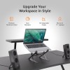 Generic Laptop Stand SD_AB_LAPSTAND_2LAYERBUDDY_ALUM_SILVER Adjustable Aluminium Laptop Riser, Fits Up to 17 Inch Laptops