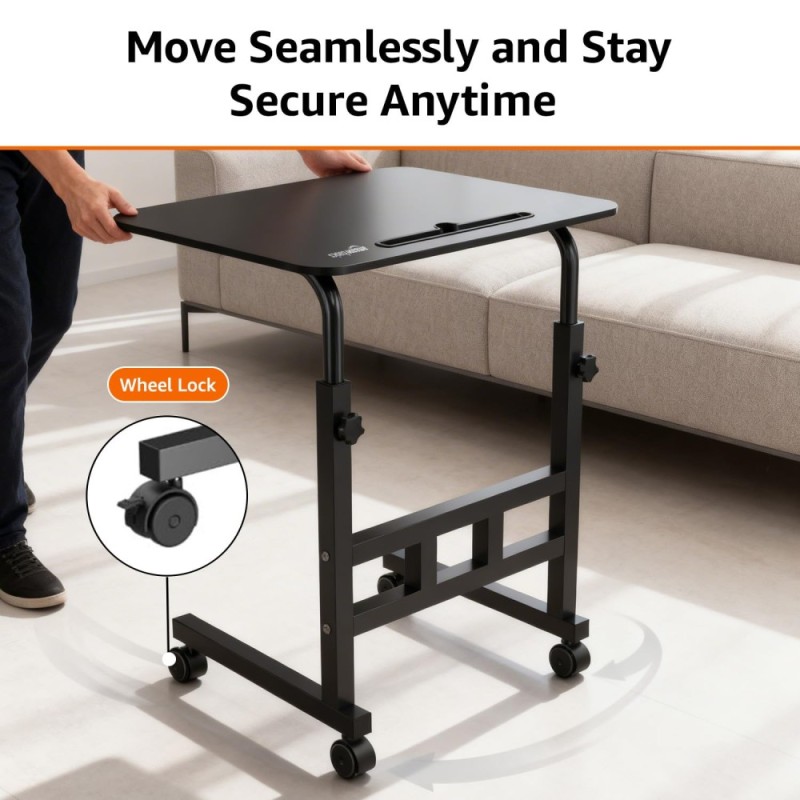 Generic Laptop Table ABWOODTROLLY Adjustable Height Black