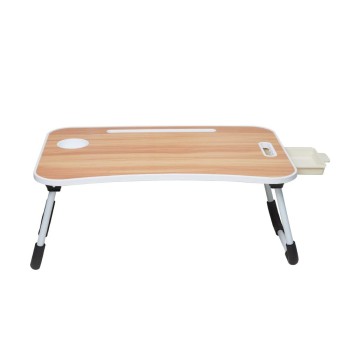 Generic Laptop Table SD_AB_LAPTABLE_BOOSTER_BROWN Foldable with Cup Holder and Tablet Groove, Brown
