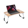 Generic Laptop Table SD_AB_LAPTABLE_BOOSTER_BROWN Foldable with Cup Holder and Tablet Groove, Brown