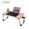 Generic Laptop Table SD_AB_LAPTABLE_BOOSTER_BROWN Foldable with Cup Holder and Tablet Groove, Brown