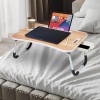 Generic Laptop Table SD_AB_LAPTABLE_BOOSTER_BROWN Foldable with Cup Holder and Tablet Groove, Brown