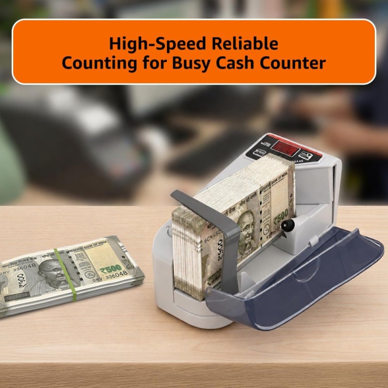 Generic Mini Note Counting Machine PA 007 UV/WM Function Auto-shutoff White