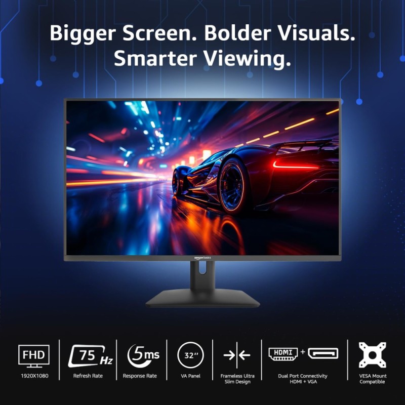 Generic Monitor ABFHD13 32 Inch FHD 75Hz VA Panel Black