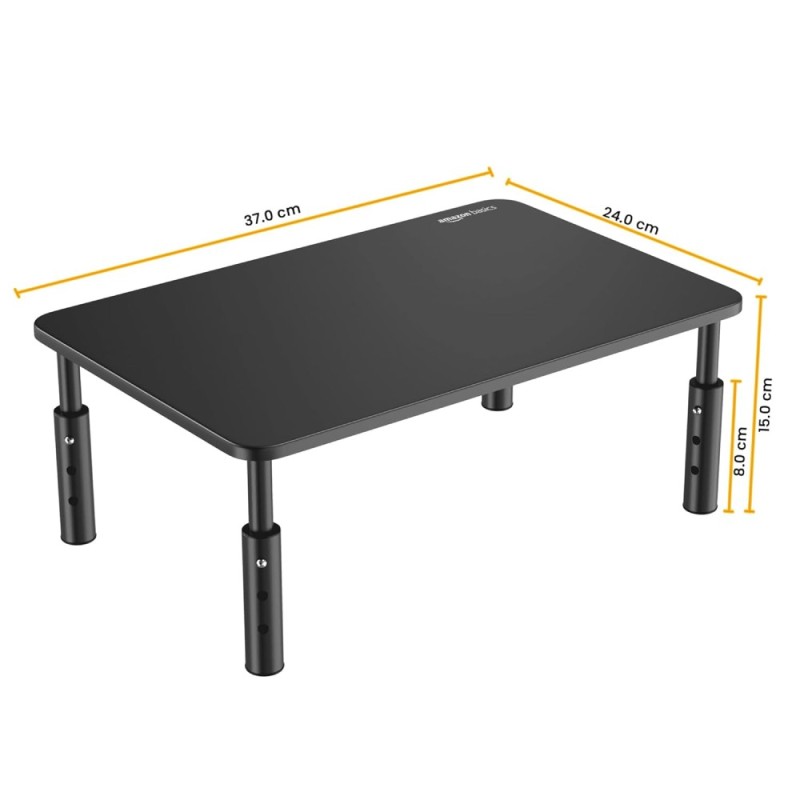 Generic Monitor Stand ABMONITRSET2BLK Height Adjustable Black