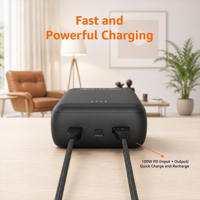 Generic Power Bank ABPB27K100 27000mAh 100W Fast Charging Black