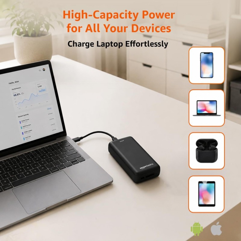 Generic Power Bank ABPB27K100 27000mAh 100W Fast Charging Black