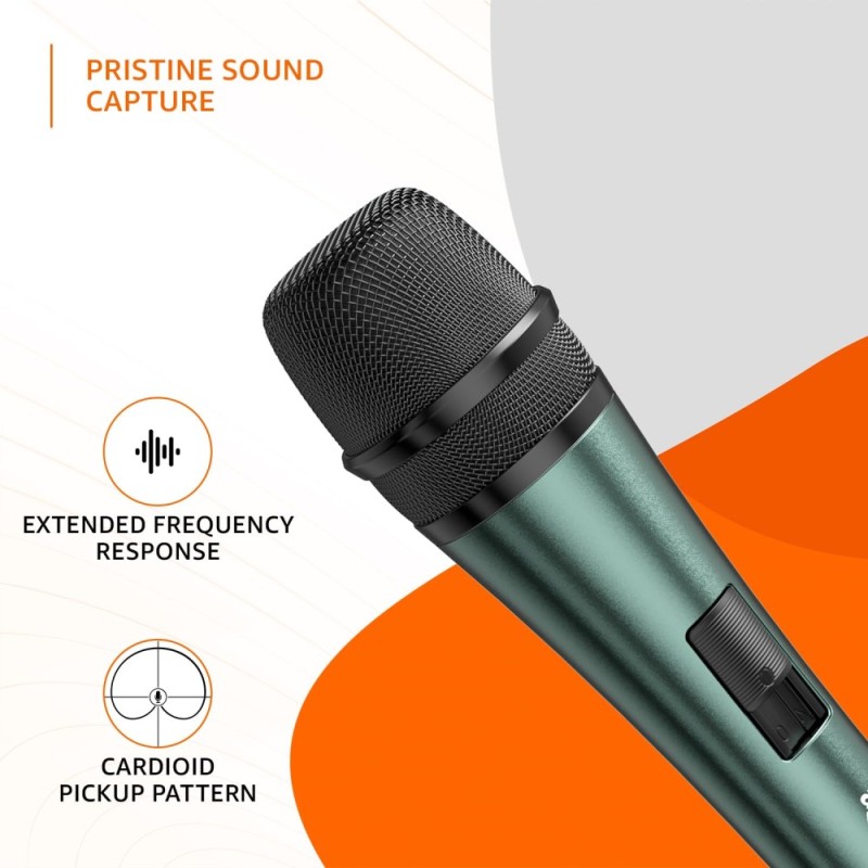 Generic Professional Microphone Super-Cardioid 40-18000 Hz Green