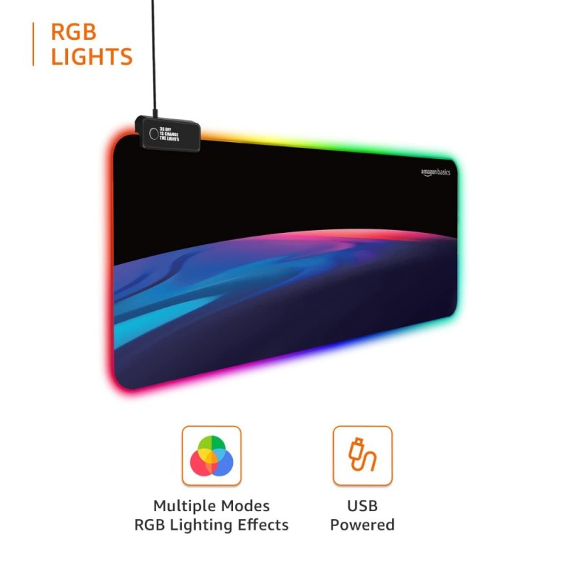 Generic RGB Light Gaming Mouse Pad Extended Size Design 2