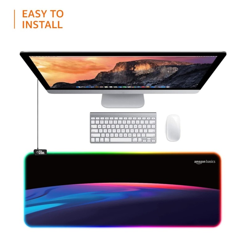 Generic RGB Light Gaming Mouse Pad Extended Size Design 2