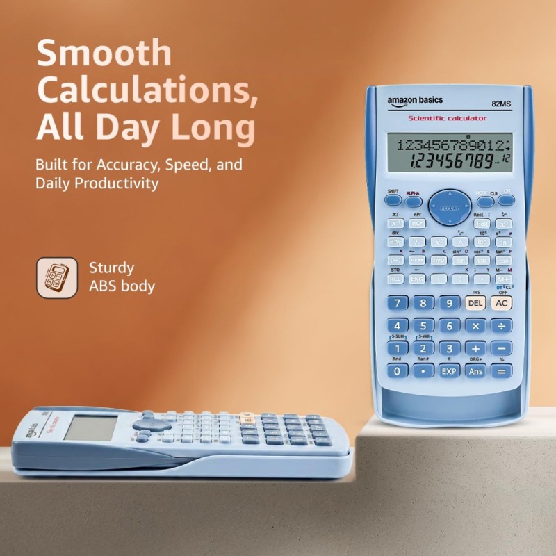 Generic Scientific Calculator AB82M 240 Functions 2-Line LCD Blue