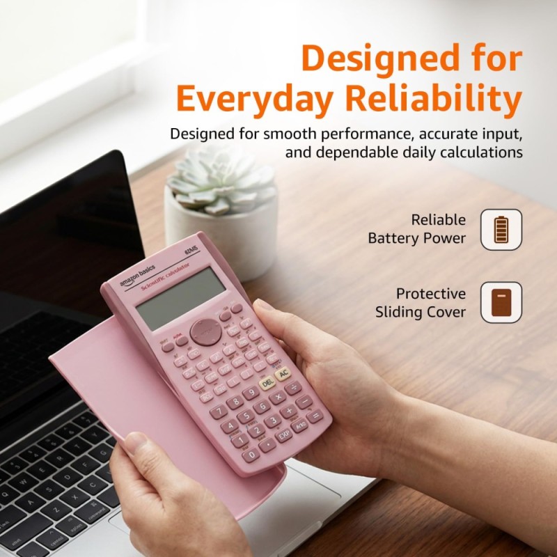 Generic Scientific Calculator AB82M PINK 240 Functions 2-Line Display