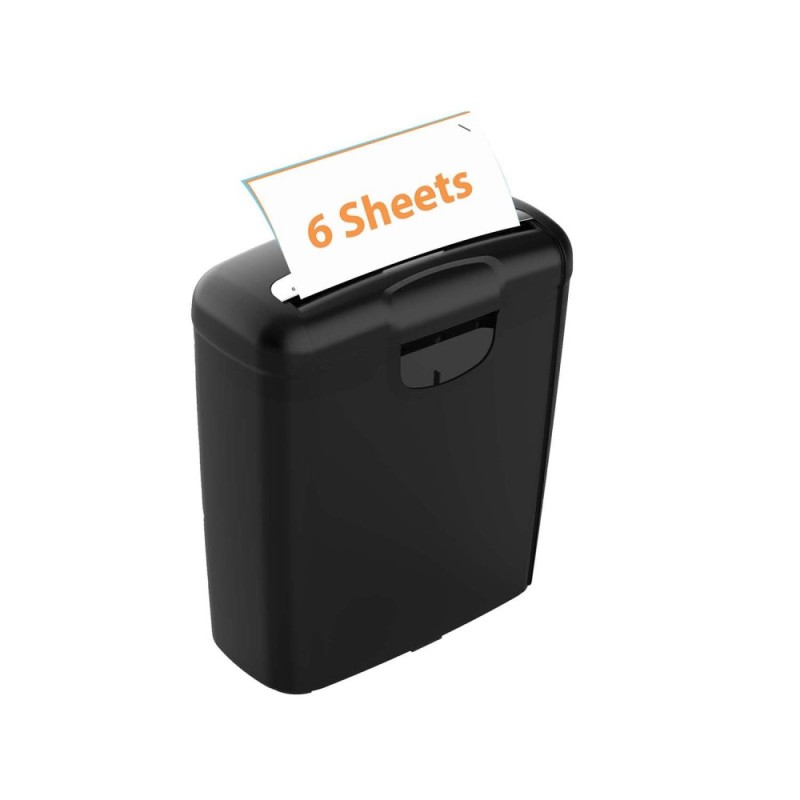 Generic Shredder ABPBS01B06 6 Sheet Capacity 7L Waste Basket Black