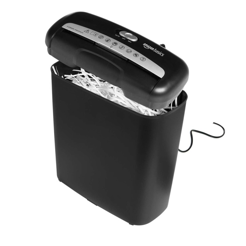 Generic Shredder ABPBS01B06 6 Sheet Capacity 7L Waste Basket Black