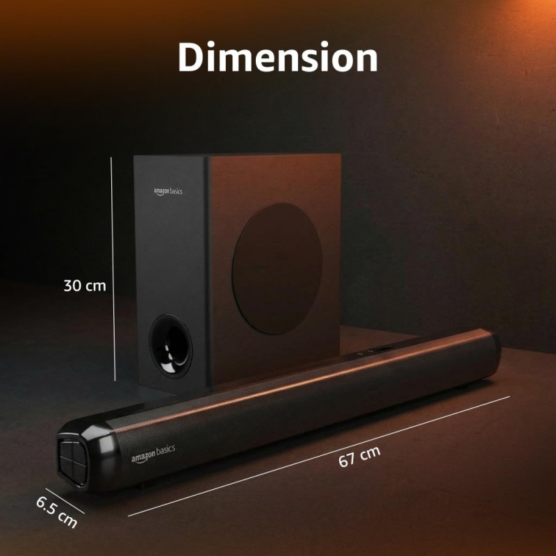 Generic Soundbar ABSBV01 90W 2.1 Channel Bluetooth 5.3 Black